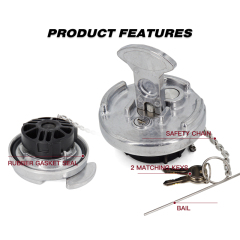Aluminum Lever Style 4" Locking Diesel Fuel Cap Fuel Tanks Cover Replacement Parts