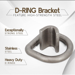 Heavy Duty Weld-On Forged D Ring 12000 Pounds Break Strength for Trailers Trucks and Cargo Tie Downs