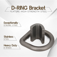 Heavy Duty Weld-On Forged D Ring 18000 Pounds Break Strength for Trailers Trucks and Cargo Tie Downs
