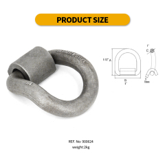 Heavy Duty Weld-On Forged D Ring 47600 Pounds Break Strength for Trailers Trucks and Cargo Tie Downs