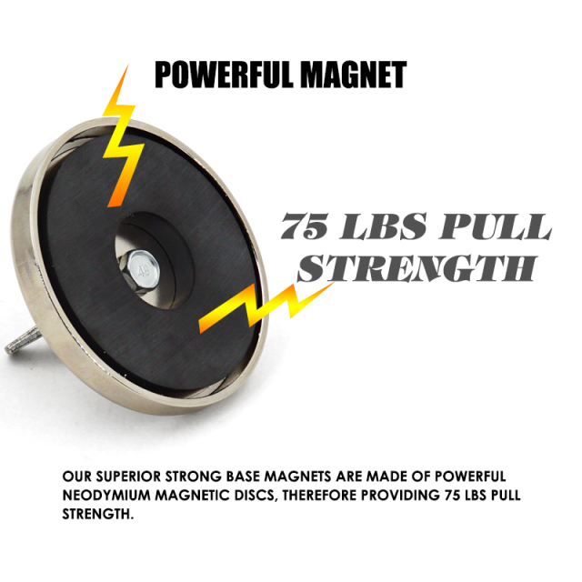 2.8" Safety flag Magnet mount Magnet Holder Nickel Coated