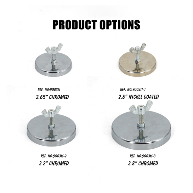 2.65" Safety flag Magnet mount Magnet Holder Chromed