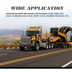 2.65" Safety flag Magnet mount Magnet Holder Chromed