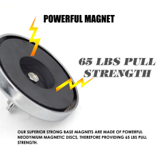 2.65" Safety flag Magnet mount Magnet Holder Chromed