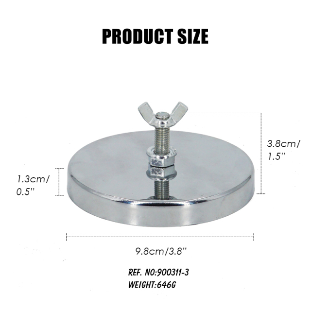 3.8" Safety flag Magnet mount Magnet Holder Chromed