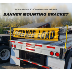2 Trailer Stake Pocket Oversize Load Banner Mounting Bracket Flatbed Warning / Oversize Load Sign Banner Mounting