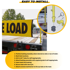Universal Oversize Load Banner Mounting Bracket Flatbed Warning / Oversize Load Sign Banner Mounting