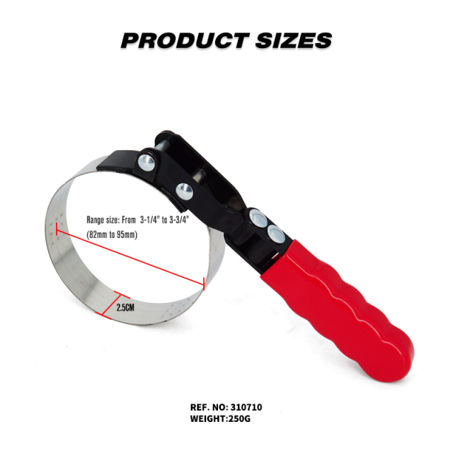Swivel Oil Filter Wrench Oil Filter Removal Tool Fits Filters 3-1/4" to 3-3/4"