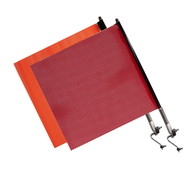 FMCSA 393.87 approved Polyester Mesh safety flag with mounting kit Safety flag with stainless steel rod