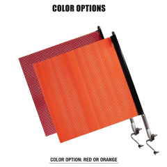 FMCSA 393.87 approved Polyester Mesh safety flag with mounting kit Safety flag with stainless steel rod