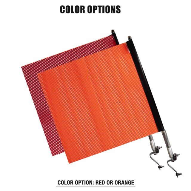 FMCSA 393.87 approved Polyester Mesh safety flag with mounting kit Safety flag with stainless steel rod