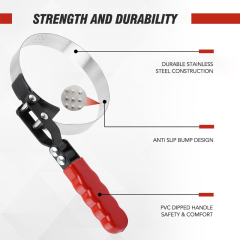 Swivel Oil Filter Wrench Oil Filter Removal Tool Fits Filters 4-1/8" to 4-1/2"