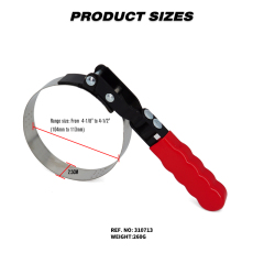 Swivel Oil Filter Wrench Oil Filter Removal Tool Fits Filters 4-1/8" to 4-1/2"