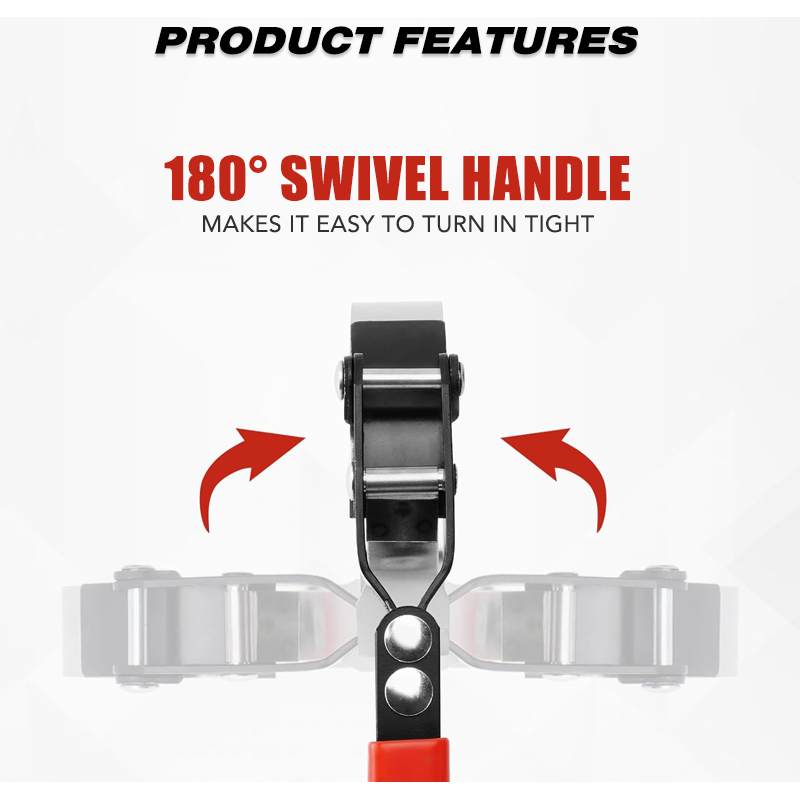 Swivel Oil Filter Wrench Oil Filter Removal Tool Fits Filters 4-1/8" to 4-1/2"