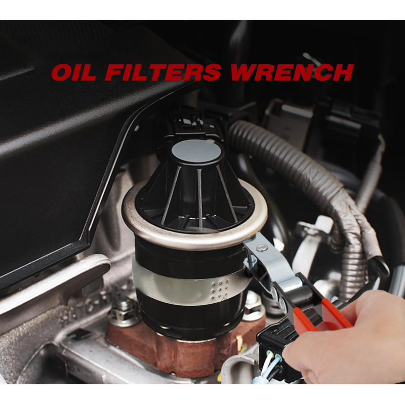 Swivel Oil Filter Wrench Oil Filter Removal Tool Fits Filters 3-3/4" to 4-3/8"