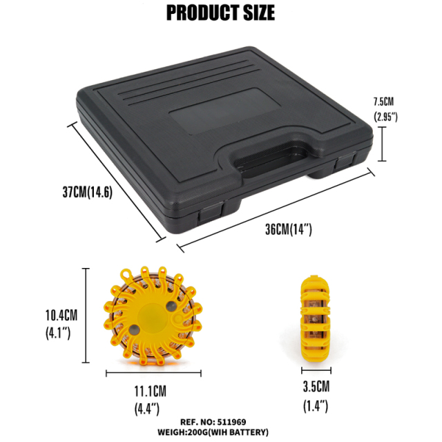 Rechargeable LED Waring Lights Kit LED Magnetic Emergency Light Safety Flare