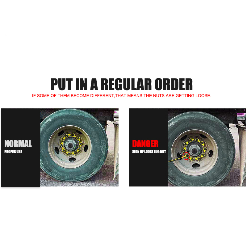 Loose wheel nut check Loose Wheel Nut Indicator