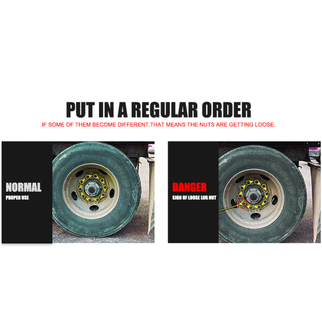 Loose wheel nut check Loose Wheel Nut Indicator