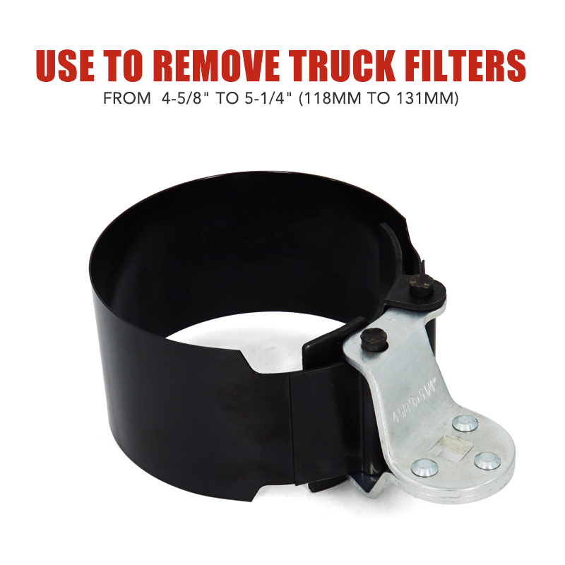 Oil Filter Wrench Oil Filter Removal Tool Fits Filters 4-5/8" to 5-1/4"