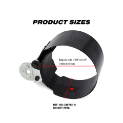 Oil Filter Wrench Oil Filter Removal Tool Fits Filters 4-5/8" to 5-1/4"