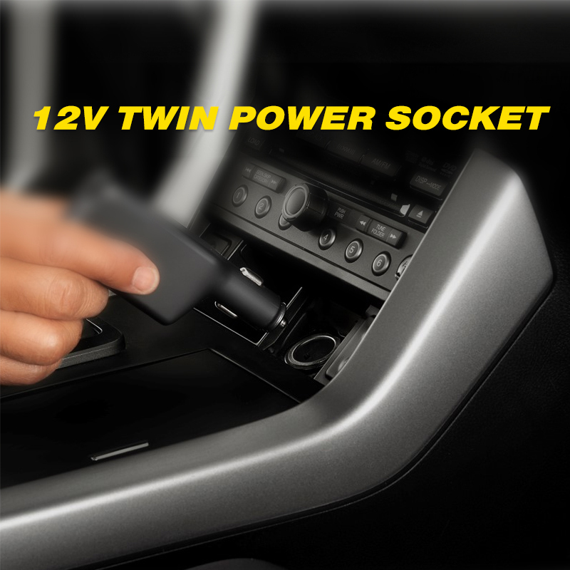 12V Twin Power Socket Cigarette Lighter Splitter