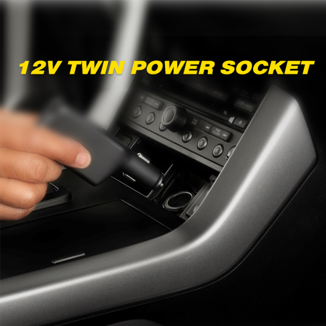 12V Twin Power Socket Cigarette Lighter Splitter