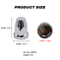 Chrome Plated Abs Lug Nut Cover Wheel Lug Nuts Cover For Truck