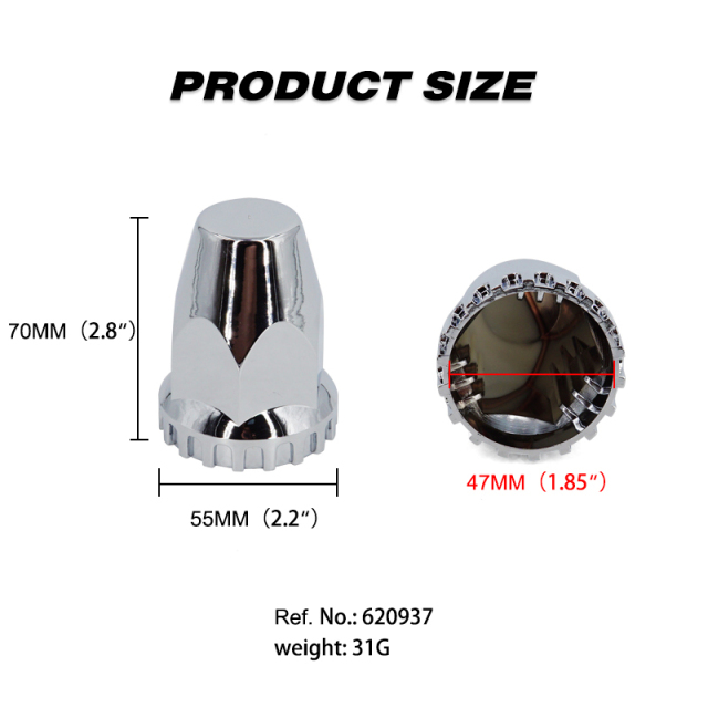 Chrome Plated Abs Lug Nut Cover Wheel Lug Nuts Cover For Truck