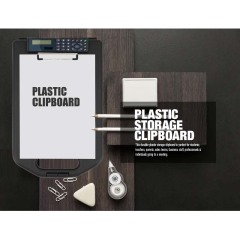 Waterproof folding clipboard foldable clip calculator board clipboard folder with storage