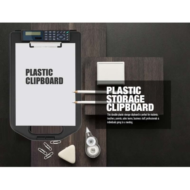 Waterproof folding clipboard foldable clip calculator board clipboard folder with storage