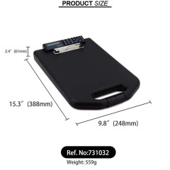 Waterproof folding clipboard foldable clip calculator board clipboard folder with storage