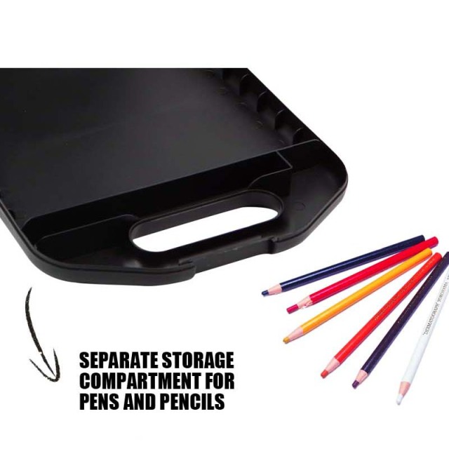 Waterproof folding clipboard foldable clip calculator board clipboard folder with storage