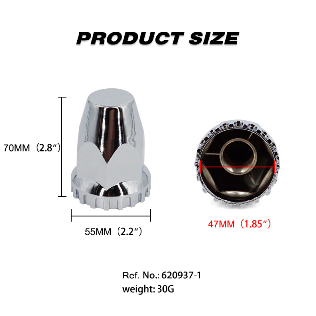 Chrome Plated Abs Lug Nut Cover Wheel Lug Nuts Cover For Truck