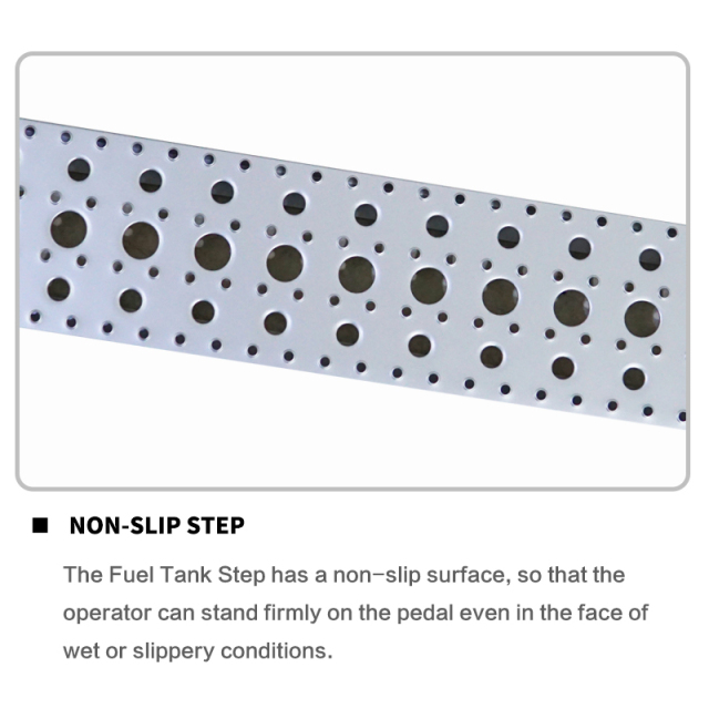 Aluminum fuel tank step