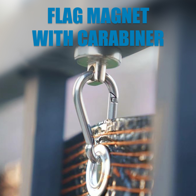 32mm Safety Flag magnet with carabiner
