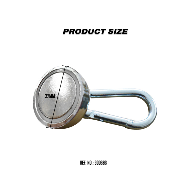 32mm Safety Flag magnet with carabiner