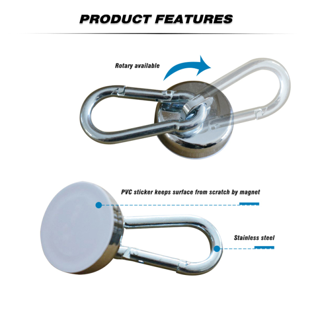 32mm Safety Flag magnet with carabiner