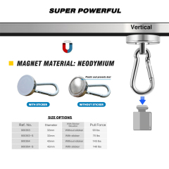 32mm Safety Flag magnet with carabiner