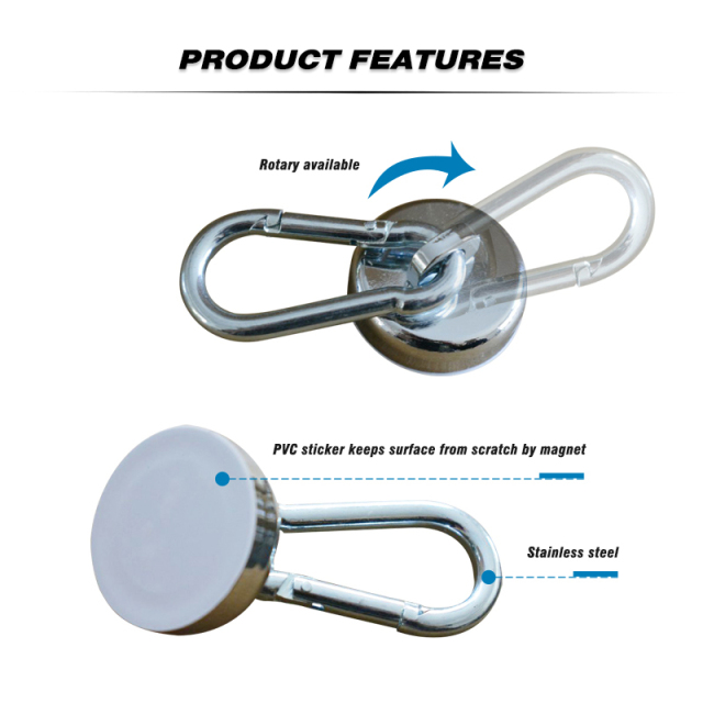 42mm Safety Flag magnet with carabiner