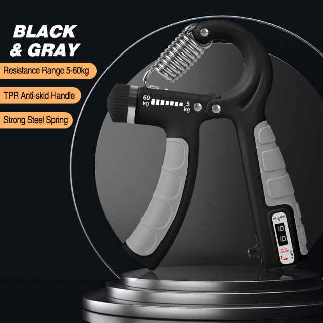 5-60 kg Adjustable Hand Grips Strengthener Exerciser with Mechanical Counter