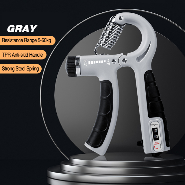 5-60 kg Adjustable Hand Grips Strengthener Exerciser with Mechanical Counter