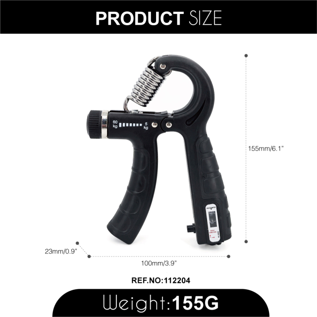 5-60 kg Adjustable Hand Grips Strengthener Exerciser with Mechanical Counter