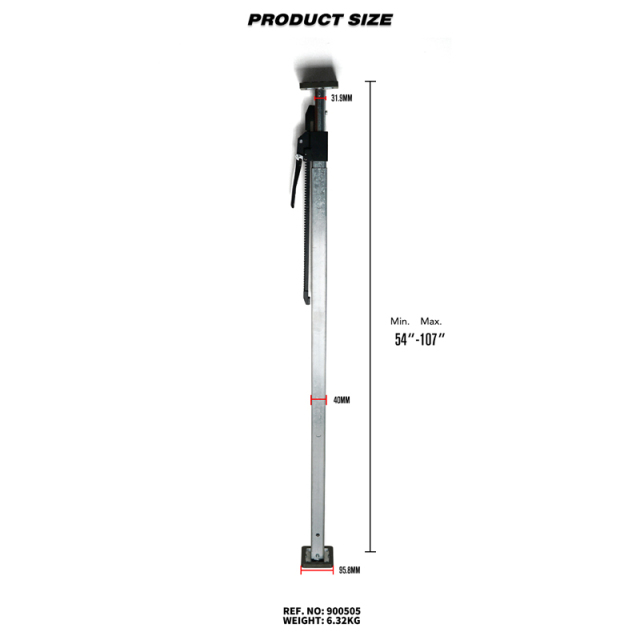 Heavy Duty Steel Load Lock Jack Bar Cargo Bar 3 position Retract-A-Bar