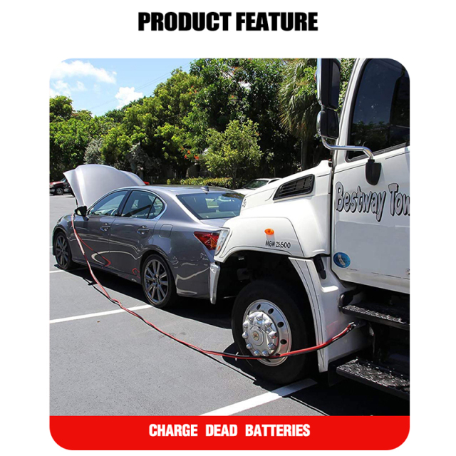 Jumper Cables 2 Gauge 20 Feet Heavy Duty Booster Cables with Carry Bag Jump Start Dead or Weak Batteries for Car