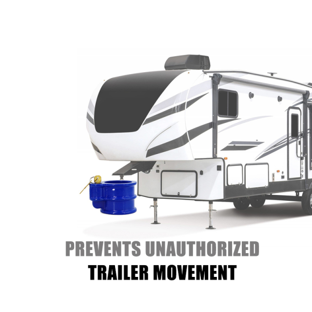 Heavy Duty Steel King Pin Lock Fifth Wheel Lock With 2 Keys for Trailers