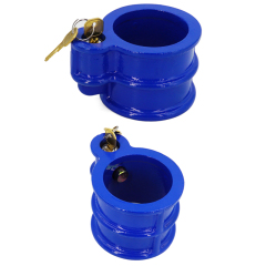 Heavy Duty Steel King Pin Lock Fifth Wheel Lock With 2 Keys for Trailers