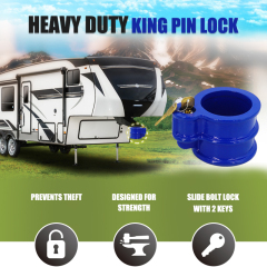 Heavy Duty Steel King Pin Lock Fifth Wheel Lock With 2 Keys for Trailers