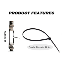 100 Pieces Heavy Duty 50lbs 14.5-inch Black Nylon Zip Ties Industrial Strength Cable Ties
