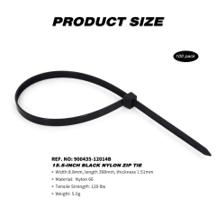 100 Pieces Heavy Duty 120lbs 15.5-inch Black Nylon Zip Ties Industrial Strength Cable Ties