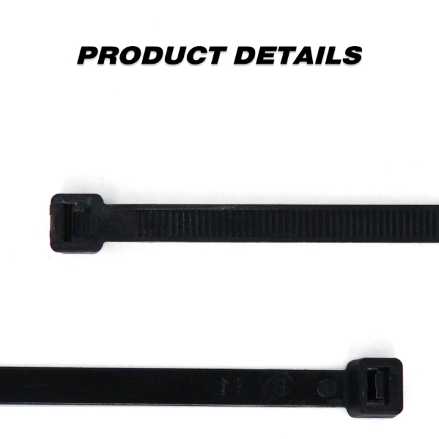 100 Pieces Heavy Duty 120lbs 15.5-inch Black Nylon Zip Ties Industrial Strength Cable Ties
